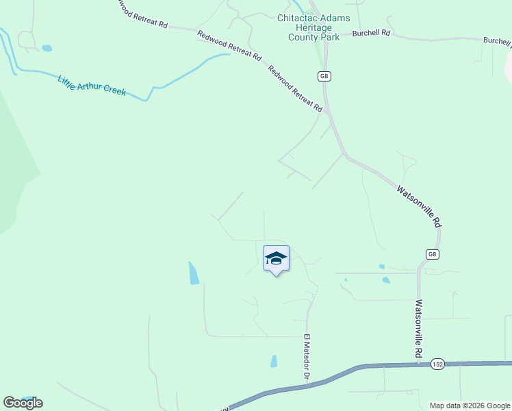 map of restaurants, bars, coffee shops, grocery stores, and more near 9025 El Doric Court in Gilroy