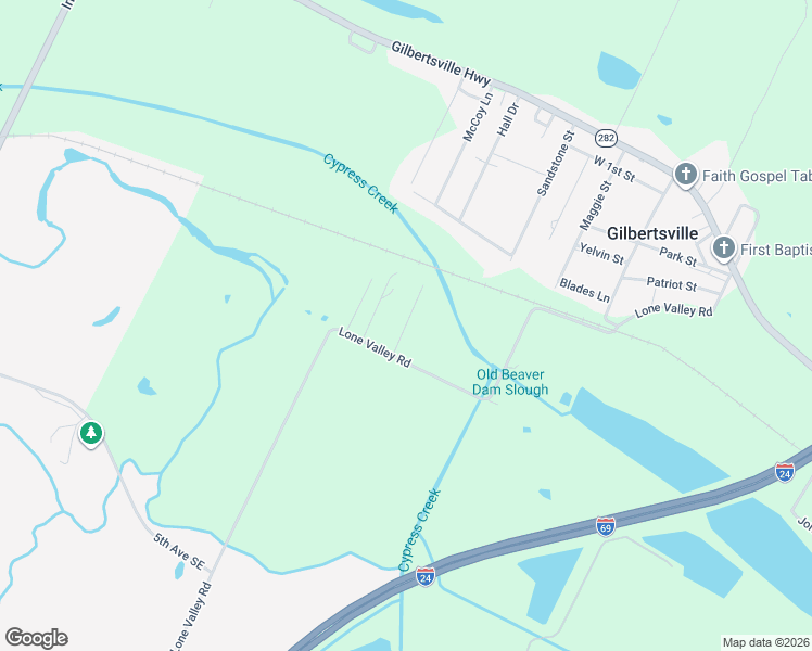 map of restaurants, bars, coffee shops, grocery stores, and more near Jacey Blake Drive in Calvert City