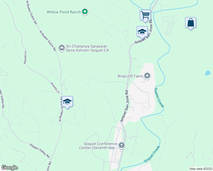 map of restaurants, bars, coffee shops, grocery stores, and more near 115 Edison Way in Soquel