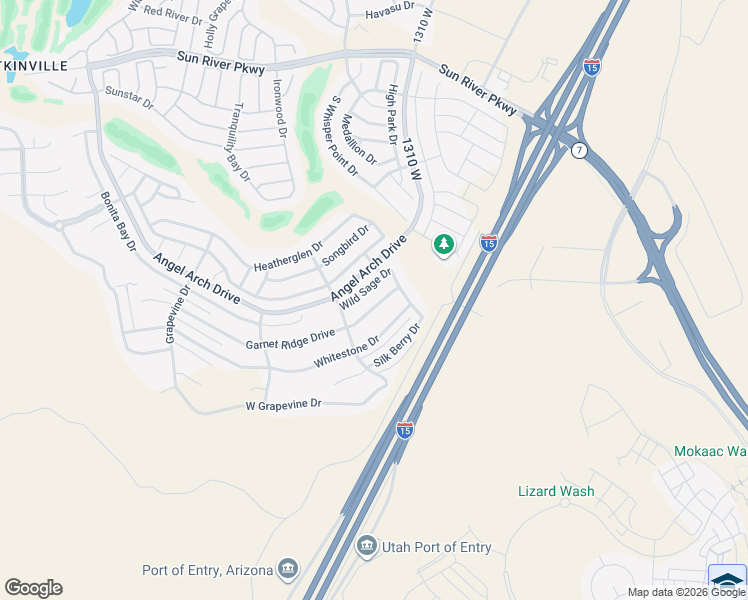 map of restaurants, bars, coffee shops, grocery stores, and more near 1376 Garnet Ridge Drive in St. George