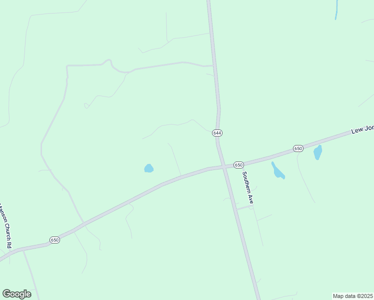 map of restaurants, bars, coffee shops, grocery stores, and more near 9736 Lew Jones Road in McKenney