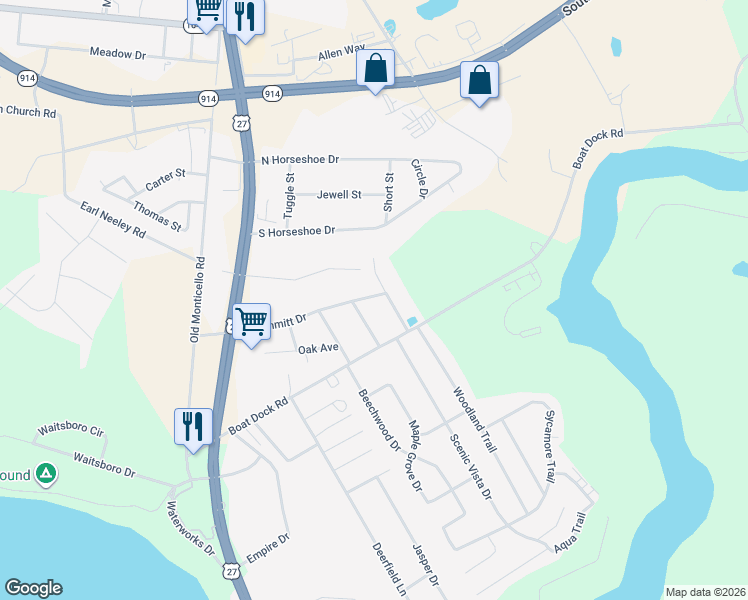 map of restaurants, bars, coffee shops, grocery stores, and more near 101-199 Midlane Avenue in Somerset