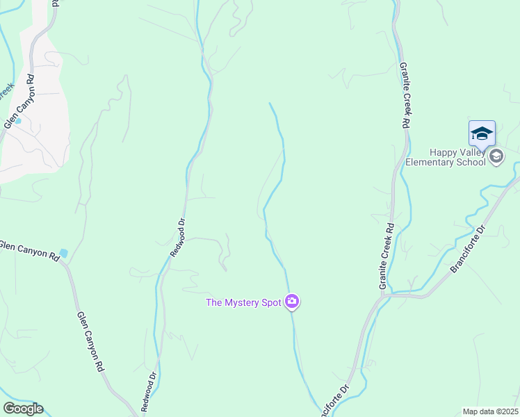 map of restaurants, bars, coffee shops, grocery stores, and more near 735 Mystery Spot Road in Santa Cruz