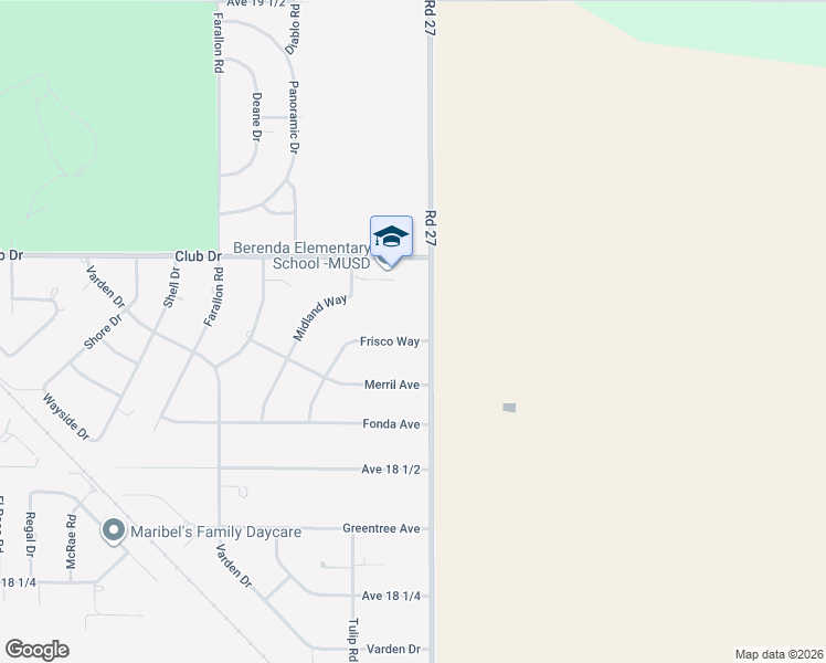 map of restaurants, bars, coffee shops, grocery stores, and more near 26963 Frisco Way in Madera