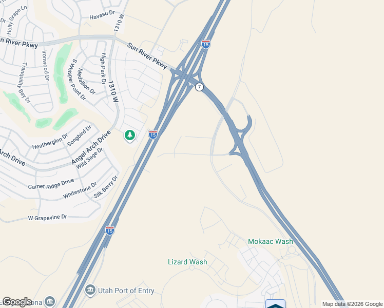 map of restaurants, bars, coffee shops, grocery stores, and more near Black Mountain Drive in St. George