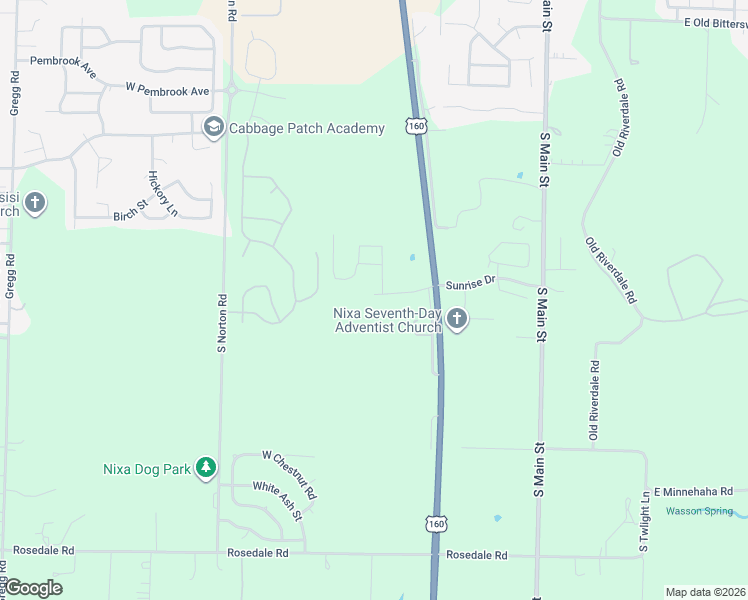 map of restaurants, bars, coffee shops, grocery stores, and more near 562 West Citydel Road in Nixa