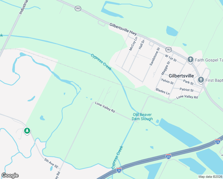 map of restaurants, bars, coffee shops, grocery stores, and more near Jacey Blake Drive in Calvert City