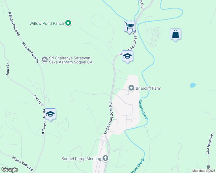 map of restaurants, bars, coffee shops, grocery stores, and more near 2661 Soquel San Jose Road in Soquel