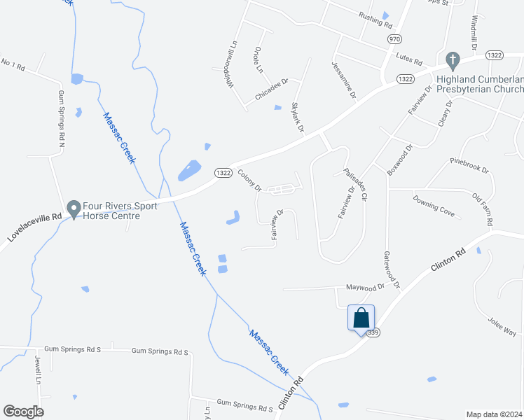 map of restaurants, bars, coffee shops, grocery stores, and more near 101-257 Terre Mont Drive in Paducah