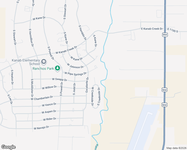 map of restaurants, bars, coffee shops, grocery stores, and more near 1448 Sage Court in Kanab