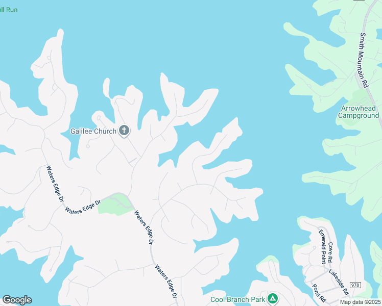 map of restaurants, bars, coffee shops, grocery stores, and more near 125 Upland Shores Drive in Penhook