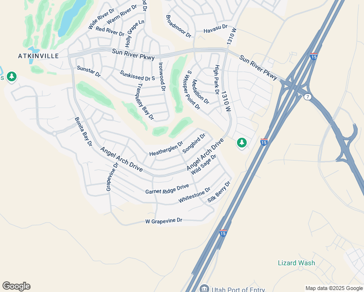 map of restaurants, bars, coffee shops, grocery stores, and more near 1493 Heatherglen Drive in St. George