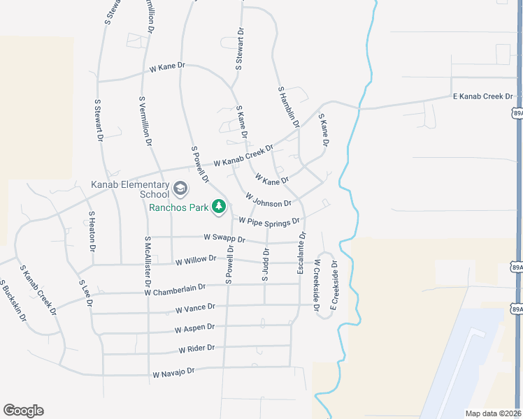 map of restaurants, bars, coffee shops, grocery stores, and more near 501 West Johnson Drive in Kanab