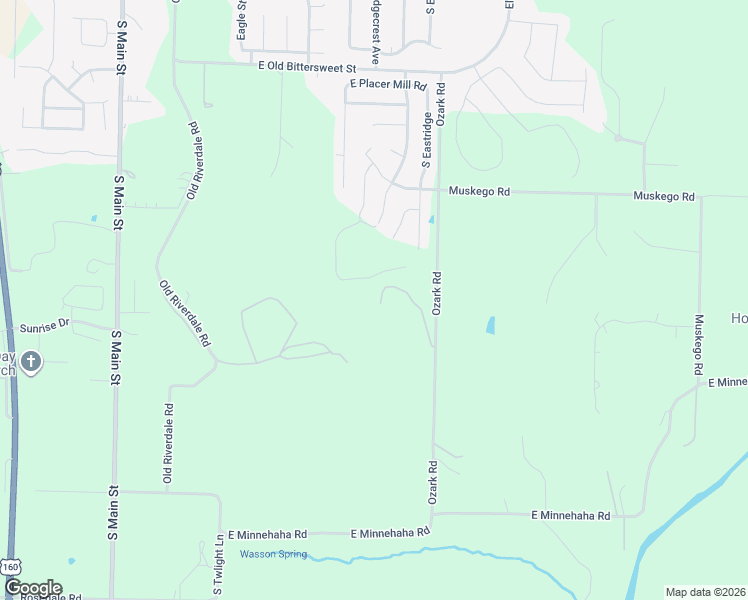 map of restaurants, bars, coffee shops, grocery stores, and more near 945 Ozark Road in Nixa