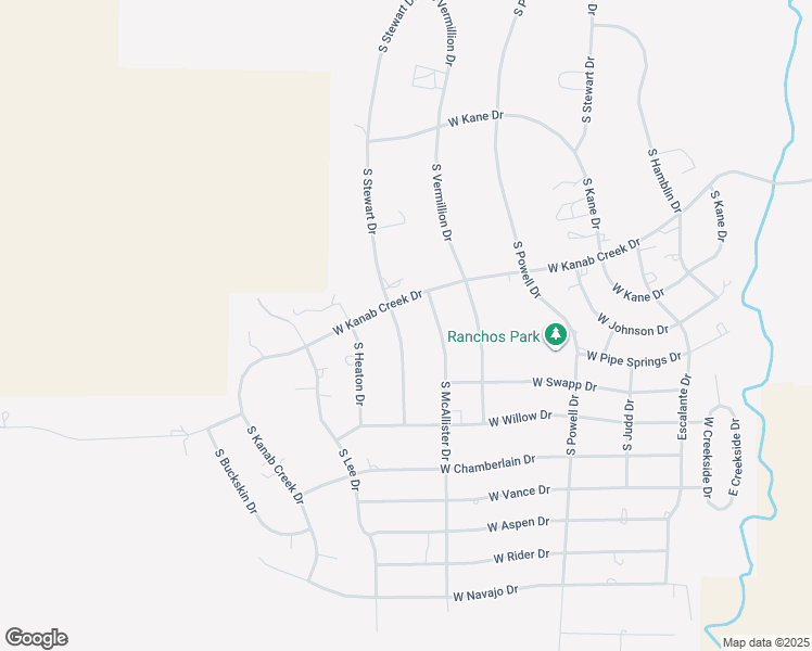 map of restaurants, bars, coffee shops, grocery stores, and more near 1369 South Stewart Drive in Kanab