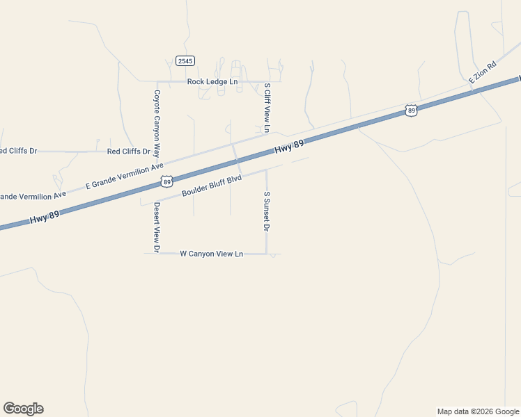 map of restaurants, bars, coffee shops, grocery stores, and more near 1355 Prairie Circle in Kanab