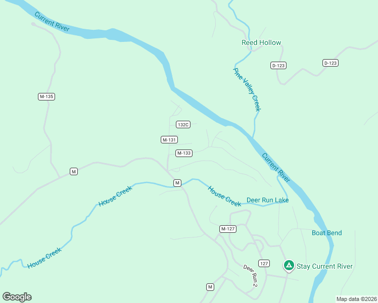 map of restaurants, bars, coffee shops, grocery stores, and more near County Road M-133 in Van Buren
