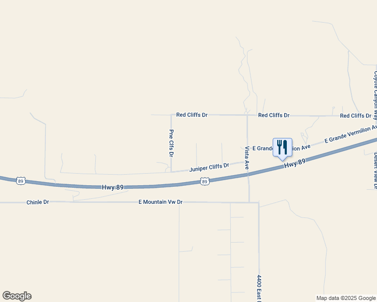 map of restaurants, bars, coffee shops, grocery stores, and more near 1286 Knoll Avenue in Kanab