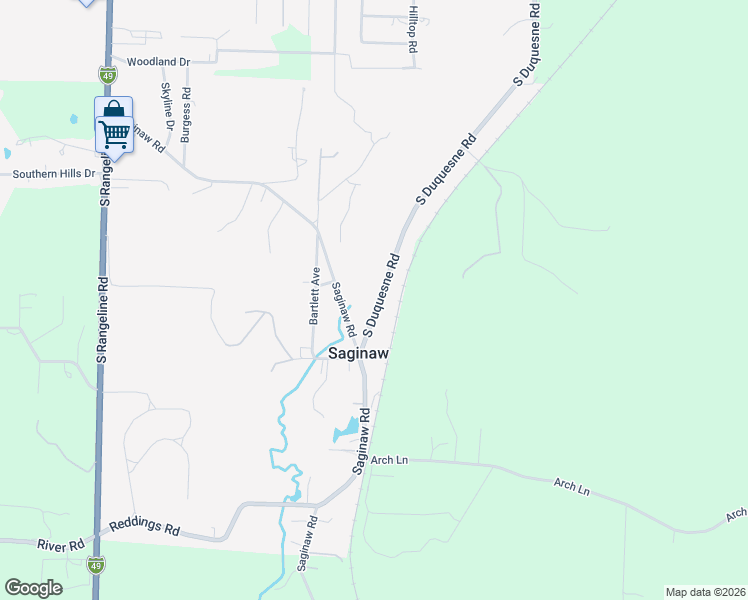 map of restaurants, bars, coffee shops, grocery stores, and more near 4873 South Duquesne Road in Joplin