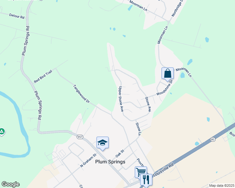 map of restaurants, bars, coffee shops, grocery stores, and more near 316-336 Upper Stone Avenue in Bowling Green