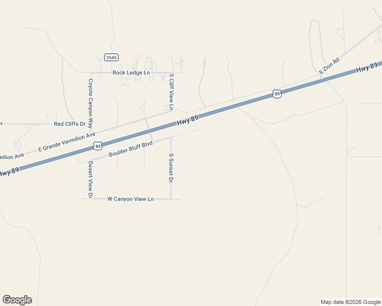 map of restaurants, bars, coffee shops, grocery stores, and more near 1275 South Sunset Drive in Kanab