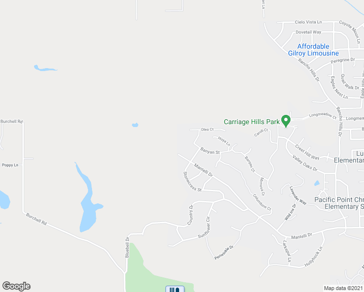 map of restaurants, bars, coffee shops, grocery stores, and more near 2391 Mantelli Drive in Gilroy