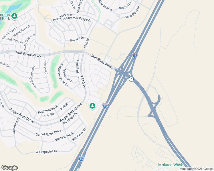 map of restaurants, bars, coffee shops, grocery stores, and more near 1138 West Floyd Drive in St. George