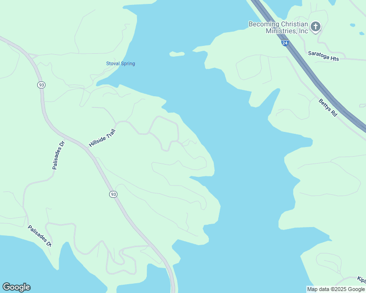 map of restaurants, bars, coffee shops, grocery stores, and more near 77 Hillside Trail in Eddyville