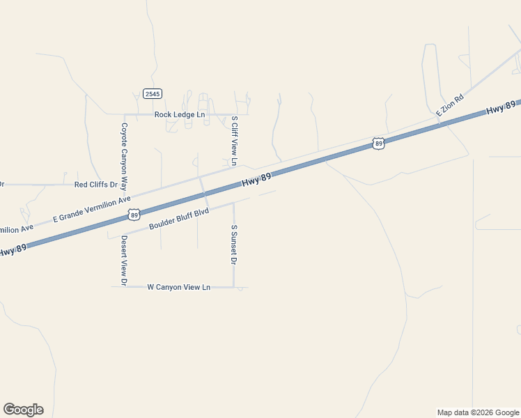 map of restaurants, bars, coffee shops, grocery stores, and more near 1275 South Sunset Drive in Kanab