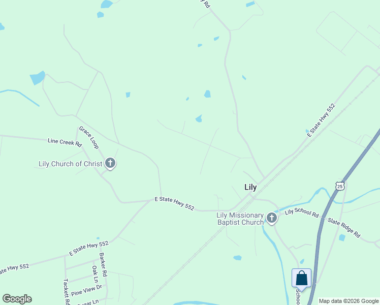 map of restaurants, bars, coffee shops, grocery stores, and more near 375 Kay Lane in Lily