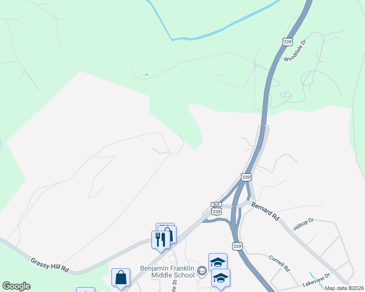 map of restaurants, bars, coffee shops, grocery stores, and more near Penny Lane in Rocky Mount