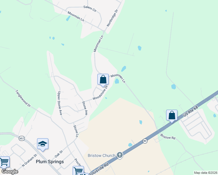 map of restaurants, bars, coffee shops, grocery stores, and more near 4626 Woodstone Drive in Bowling Green