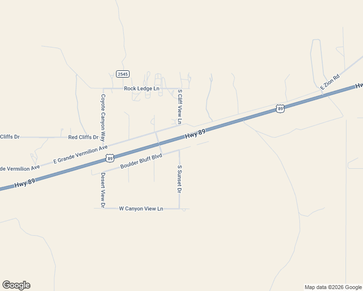 map of restaurants, bars, coffee shops, grocery stores, and more near 5155 Boulder Bluff Boulevard in Kanab