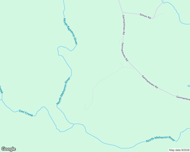 map of restaurants, bars, coffee shops, grocery stores, and more near 396 Willow Bottom Lane in Keysville
