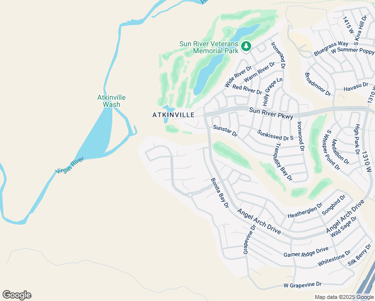 map of restaurants, bars, coffee shops, grocery stores, and more near 2032 West River of Fortune Circle in St. George