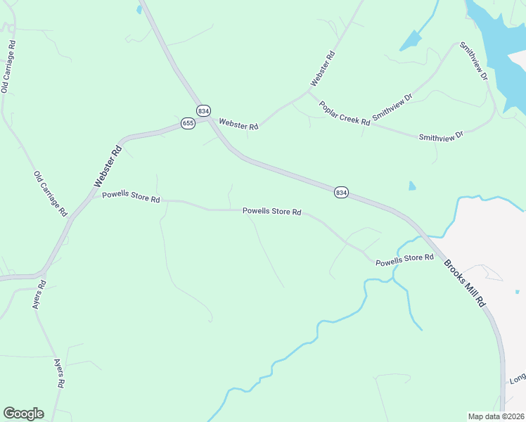 map of restaurants, bars, coffee shops, grocery stores, and more near Powells Store Road in Glade Hill