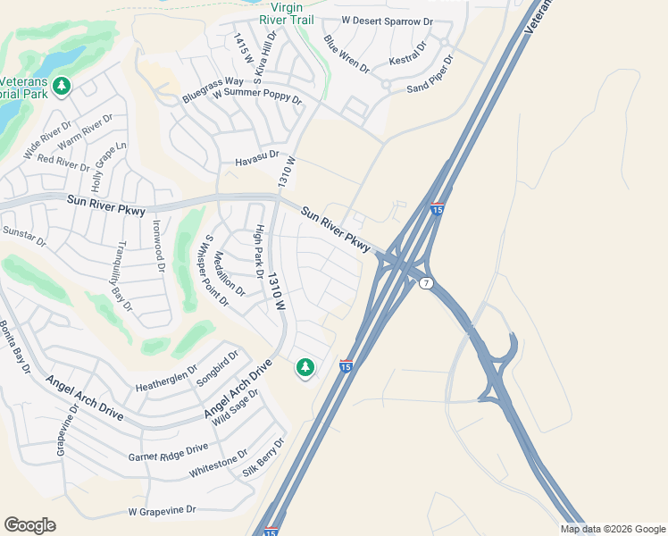 map of restaurants, bars, coffee shops, grocery stores, and more near 1179 West Graham Drive in St. George