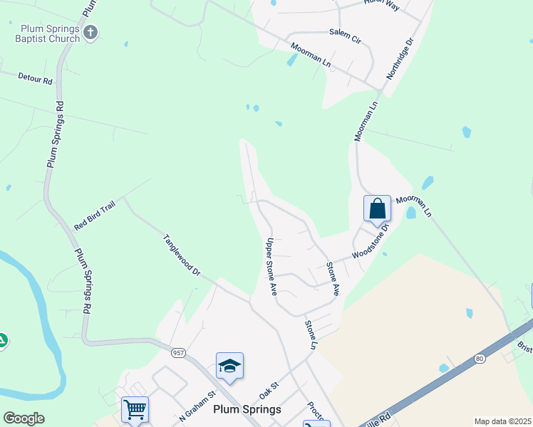 map of restaurants, bars, coffee shops, grocery stores, and more near 367 Upper Stone Avenue in Bowling Green