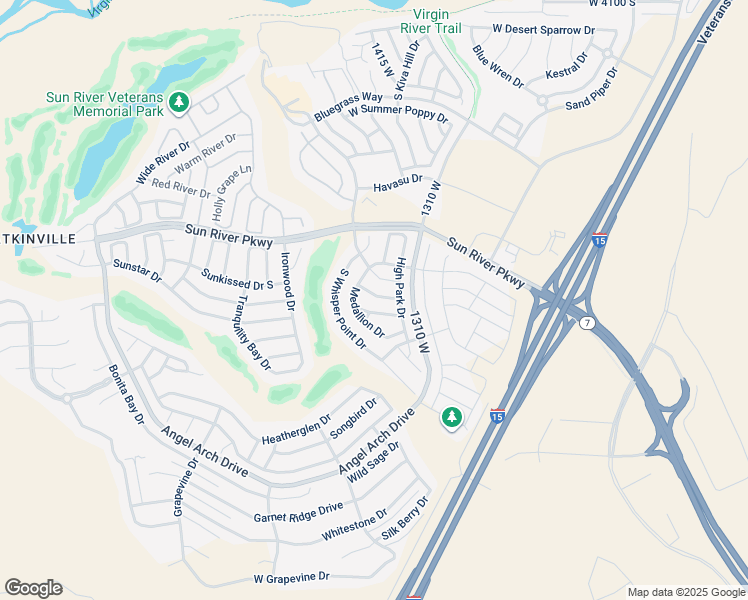 map of restaurants, bars, coffee shops, grocery stores, and more near 1395 Forest Hill Drive in St. George