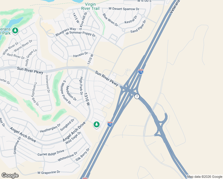 map of restaurants, bars, coffee shops, grocery stores, and more near 1137 West Grayson Drive in St. George