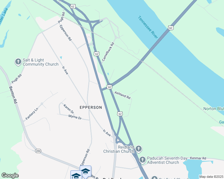 map of restaurants, bars, coffee shops, grocery stores, and more near 5100-5198 Kentucky Dam Rd in Paducah