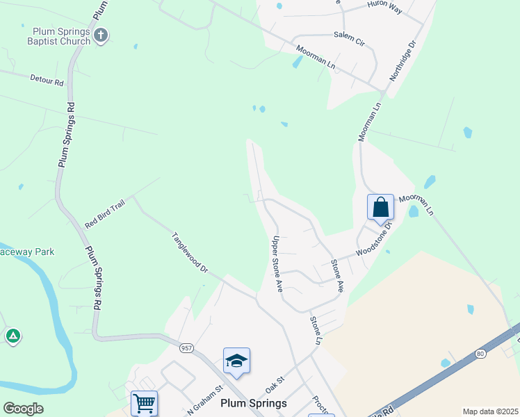 map of restaurants, bars, coffee shops, grocery stores, and more near 379 Upper Stone Avenue in Bowling Green