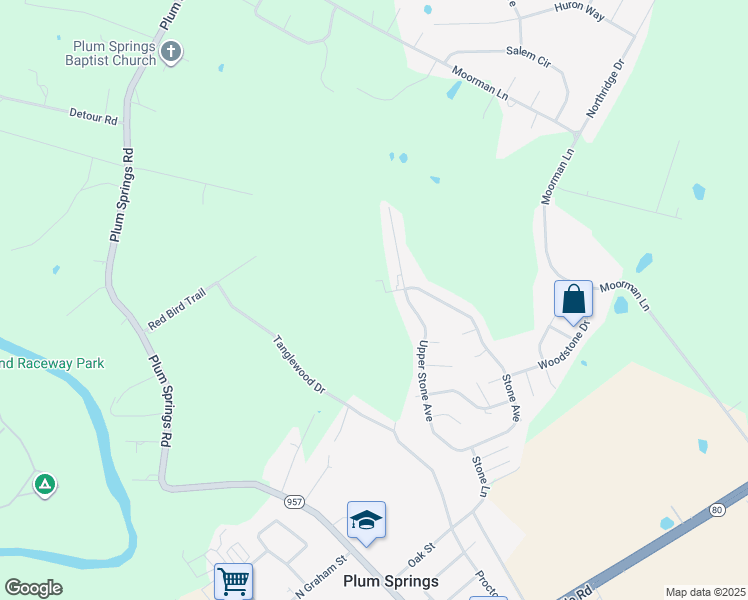 map of restaurants, bars, coffee shops, grocery stores, and more near 379 Upper Stone Avenue in Bowling Green