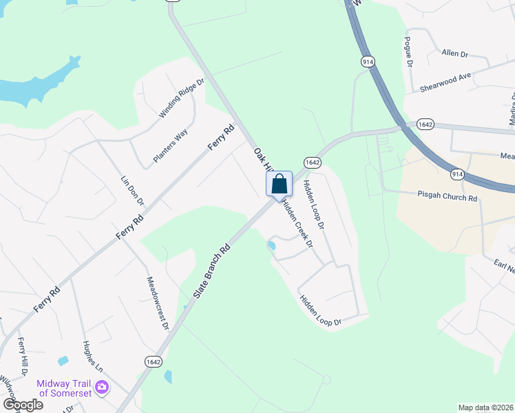 map of restaurants, bars, coffee shops, grocery stores, and more near 1001 Barkley Lane in Somerset