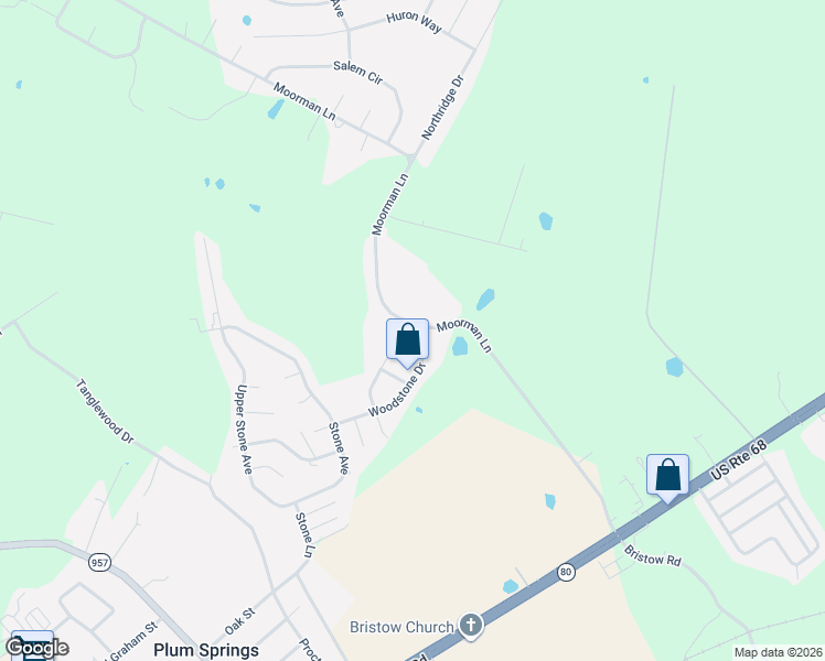 map of restaurants, bars, coffee shops, grocery stores, and more near 765 Moorman Lane in Bowling Green