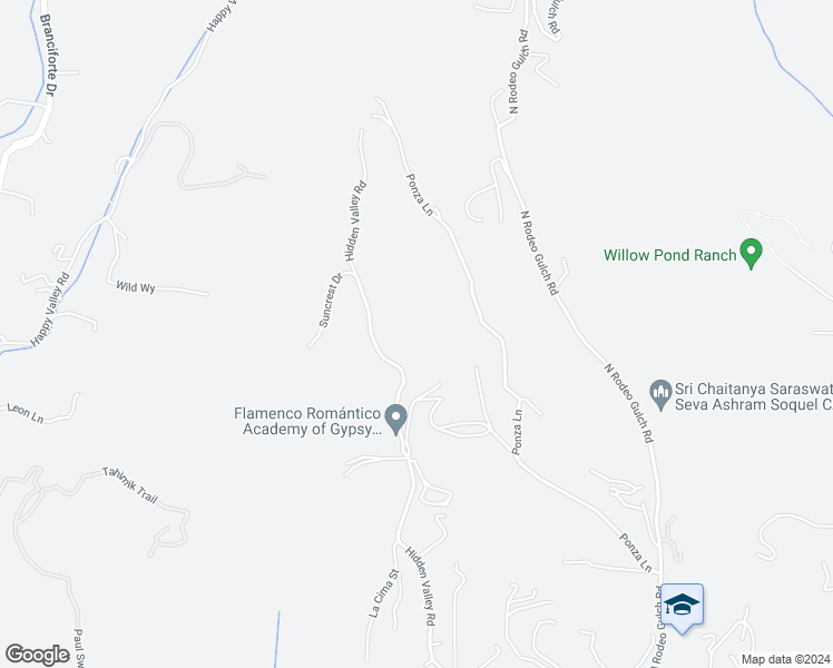 map of restaurants, bars, coffee shops, grocery stores, and more near 1130 Hidden Valley Road in Soquel