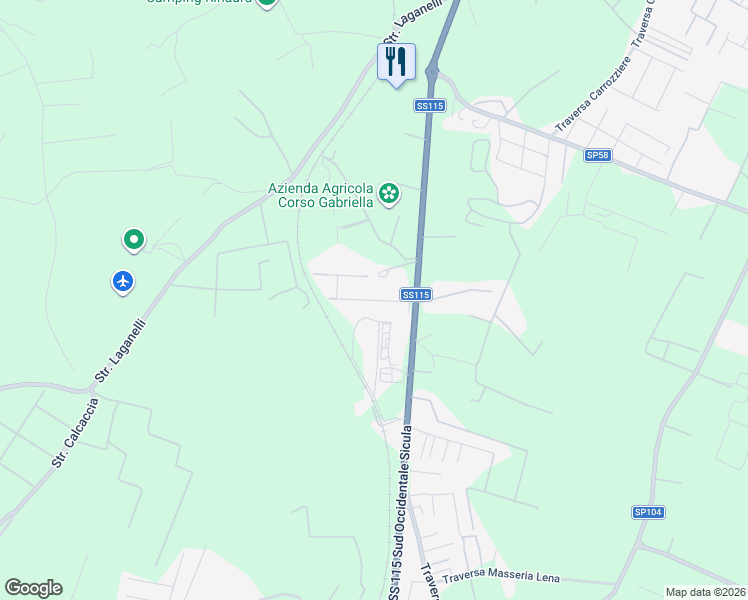 map of restaurants, bars, coffee shops, grocery stores, and more near 6 Traversa Masseria Rosselli in Libero consorzio comunale di Siracusa