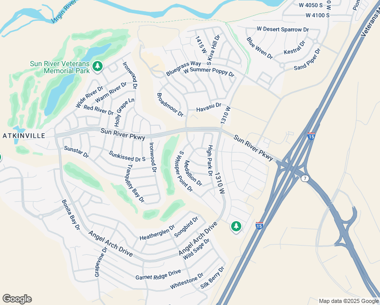 map of restaurants, bars, coffee shops, grocery stores, and more near 4652 Medallion Drive in St. George