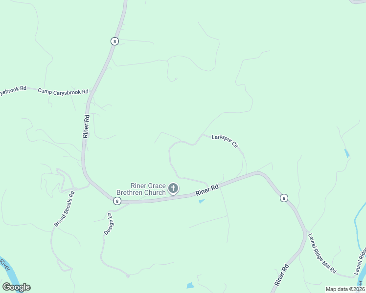 map of restaurants, bars, coffee shops, grocery stores, and more near 5850 Riner Road in Riner