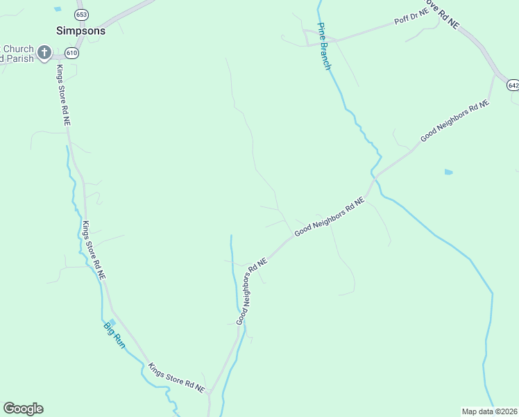 map of restaurants, bars, coffee shops, grocery stores, and more near 476 Good Neighbors Road Northeast in Check